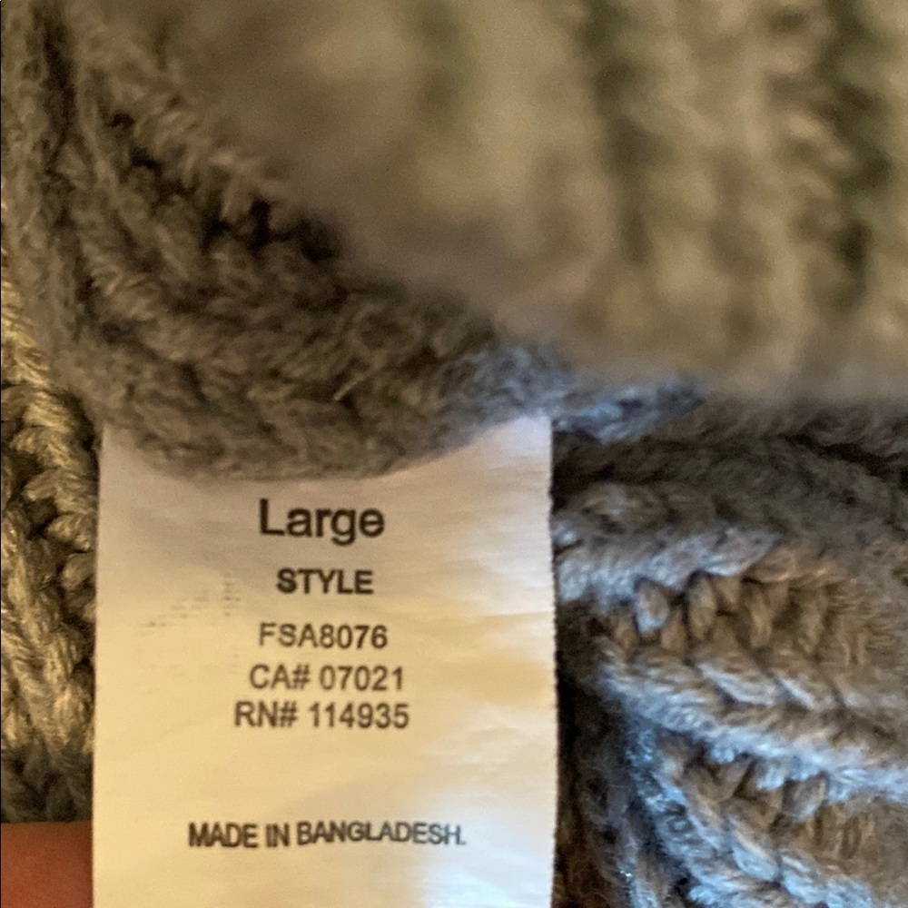 Alya Deep V neck Off the Shoulder Gray Cable Knit Sweater Cozy - Picture 6 of 8